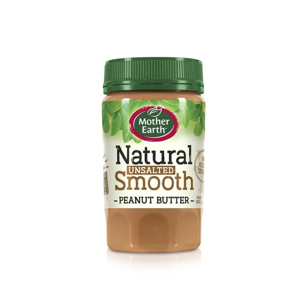 Mother Earth Natural Unsalted Smooth Peanut Butter 380 gr