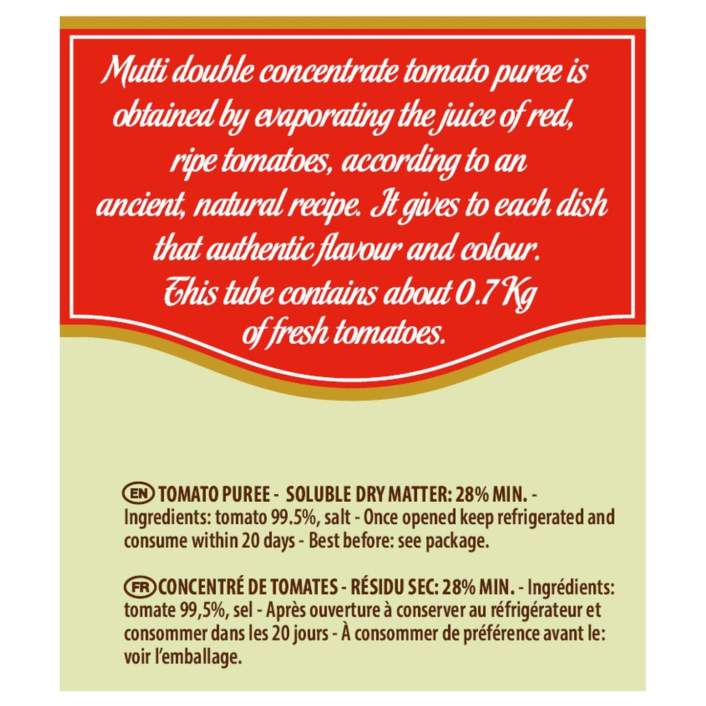 Mutti Double Concentrated Tomato Paste 130 gr