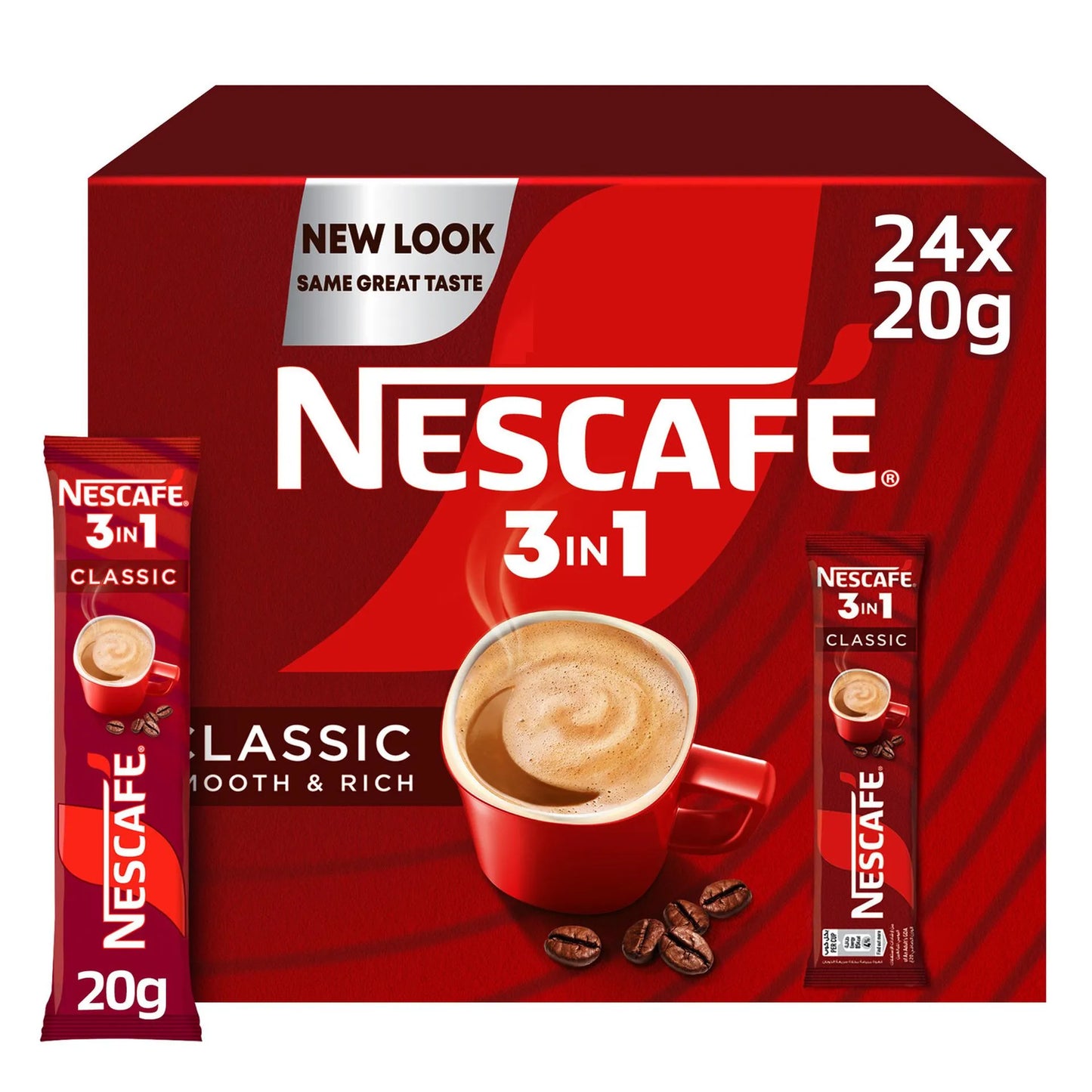 Nescafé 3in1 Classic Instant Coffee Sticks 24 x 20 gr