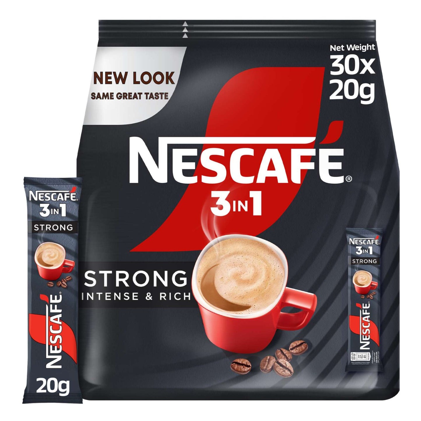 Nescafé 3in1 Strong Intense & Rich Instant Coffee Sticks 30 x 20 gr