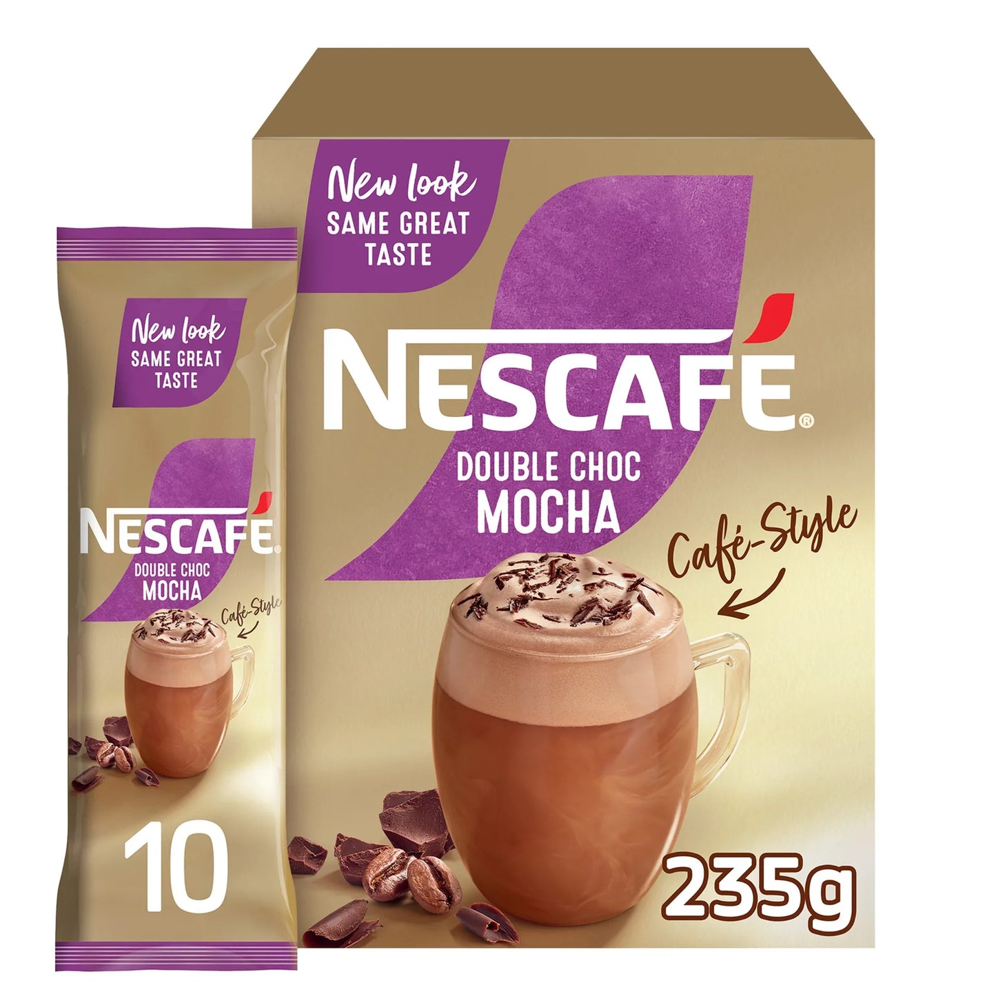 Nescafé Cafe Style Instant Double Choc Mocha Coffee Sticks 10 x 23.5 gr