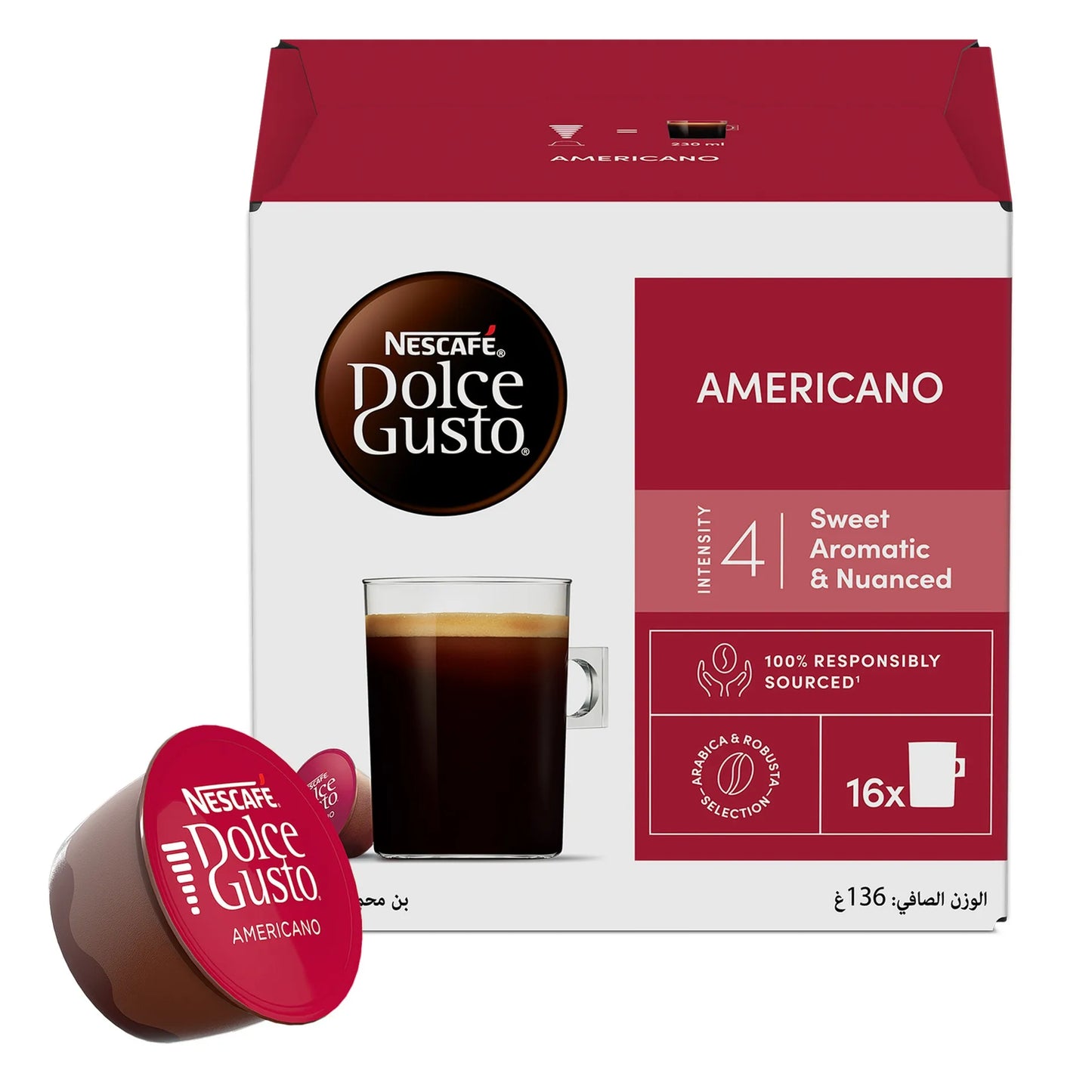 Nescafé Dolce Gusto Arabica & Robusta Americano Capsules 16 coffee capsules