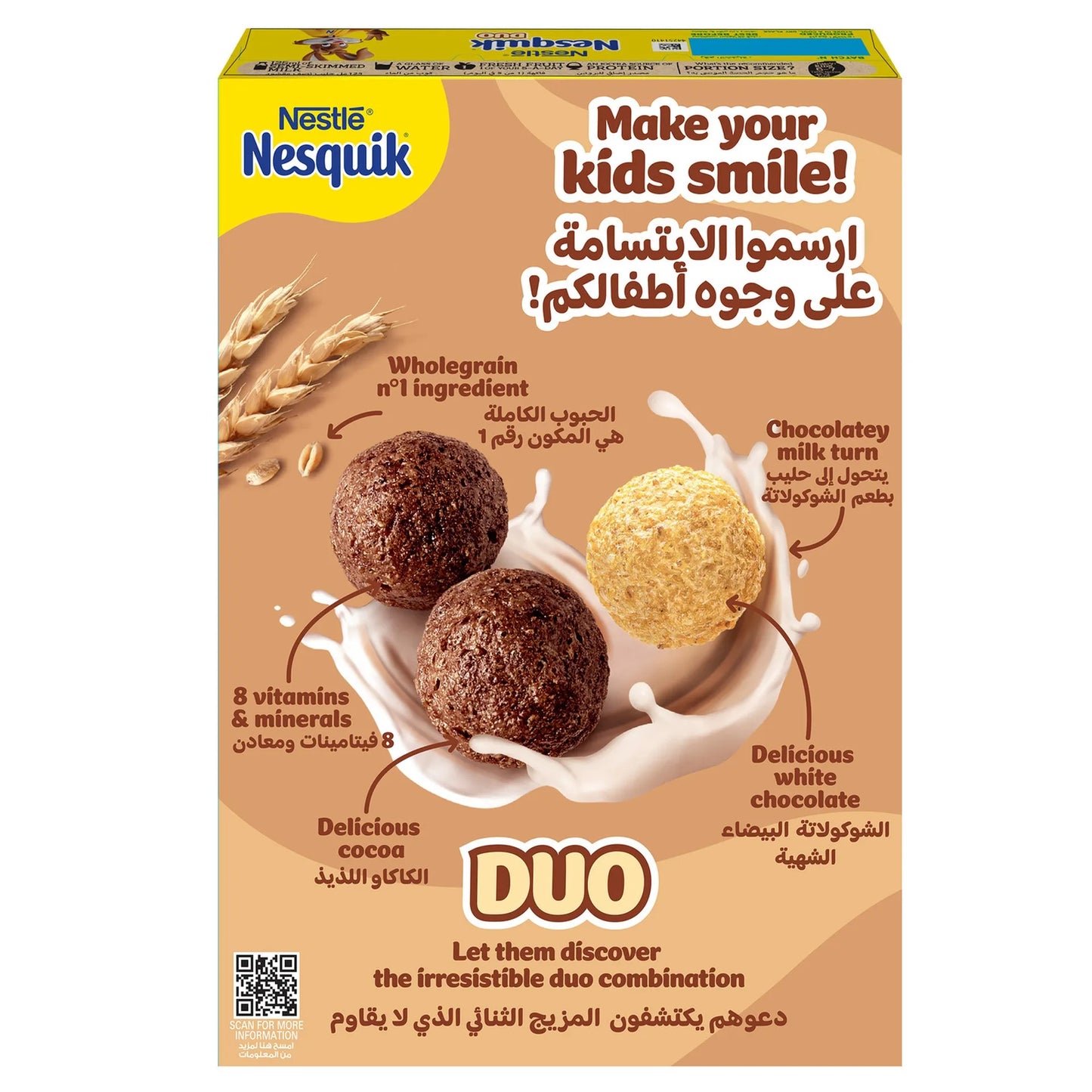 Nesquik Duo Wholegrain Milk & White Chocolate Cereal 335 gr