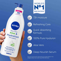 NIVEA Body Lotion, Normal to Dry Skin, Aloe & Hydration 400ml