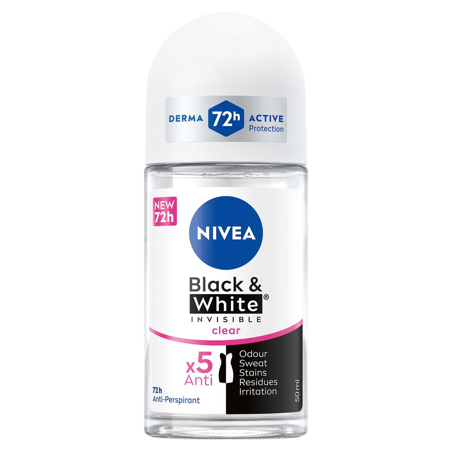 Nivea Deo Black & White Invisible Clear Roll On 50ml