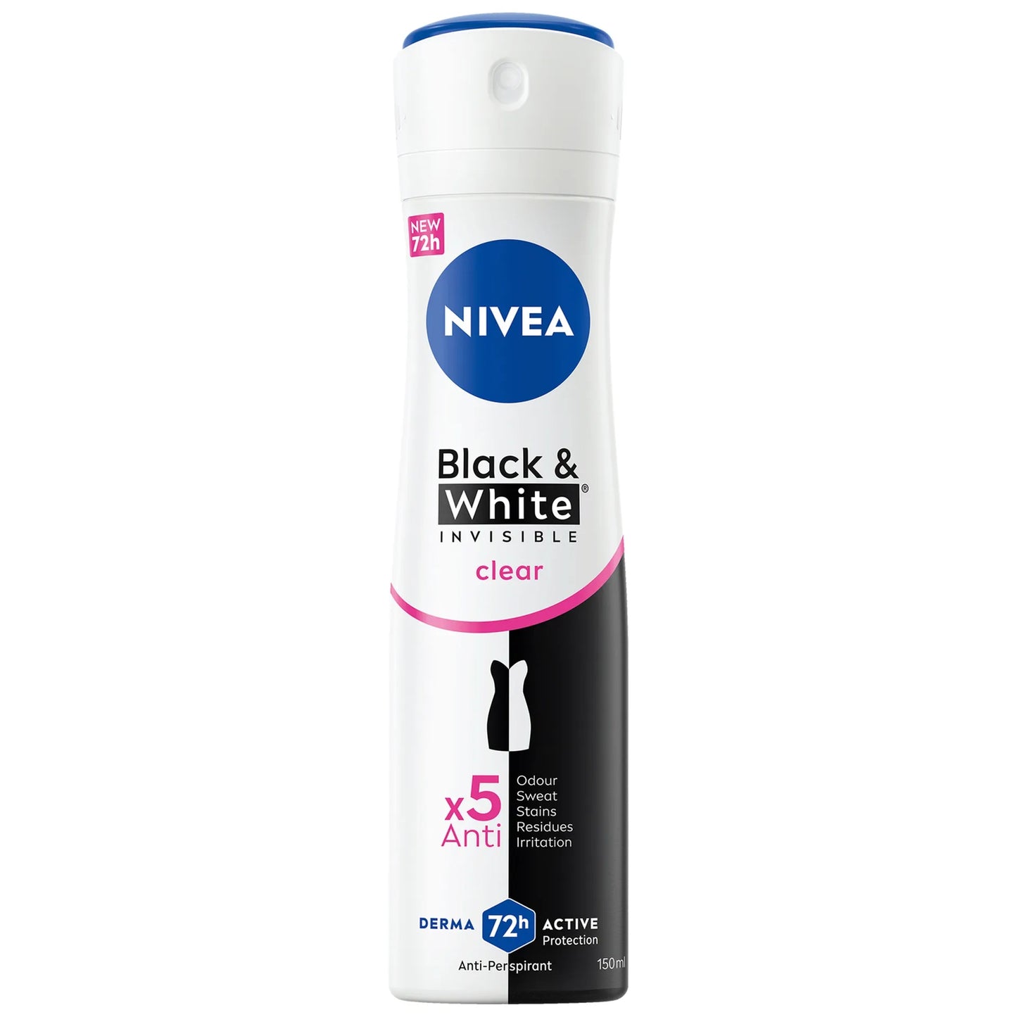 Nivea Deo Spray Black & White Invisible Clear 150ml