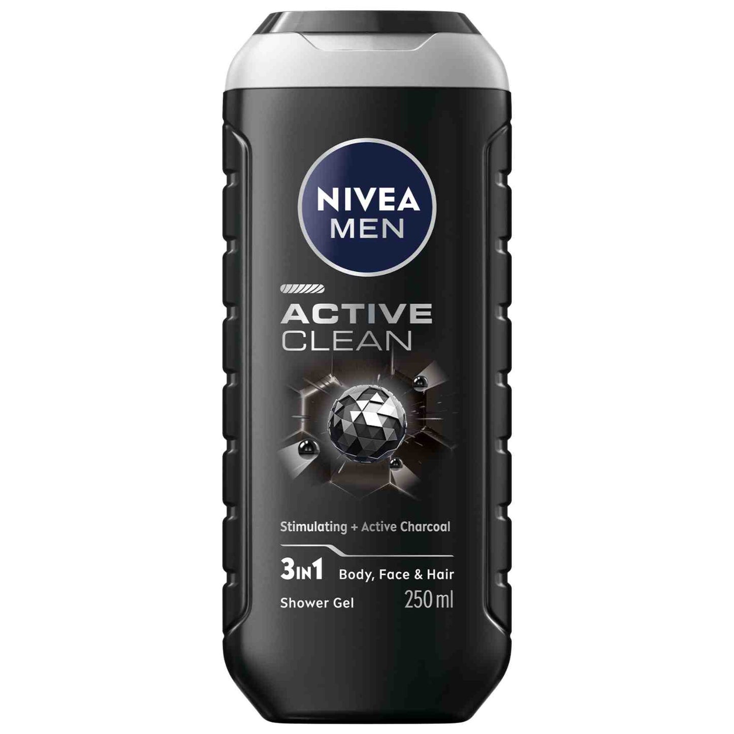 NIVEA Men Active Clean Shower Gel with Active Charcoal 250 ml