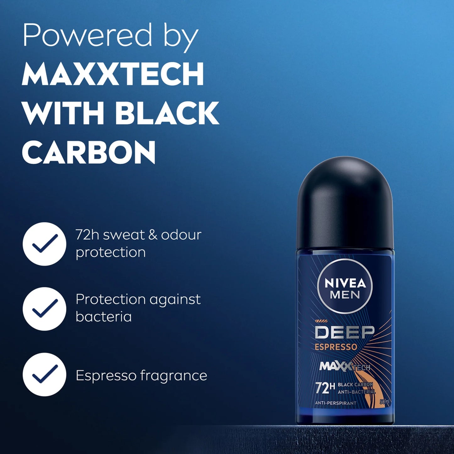 Nivea Men Deo Deep Espresso Roll On 50ml
