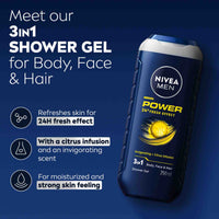 NIVEA Men Shower Gel Power Fresh Citrus Scent 250 ml