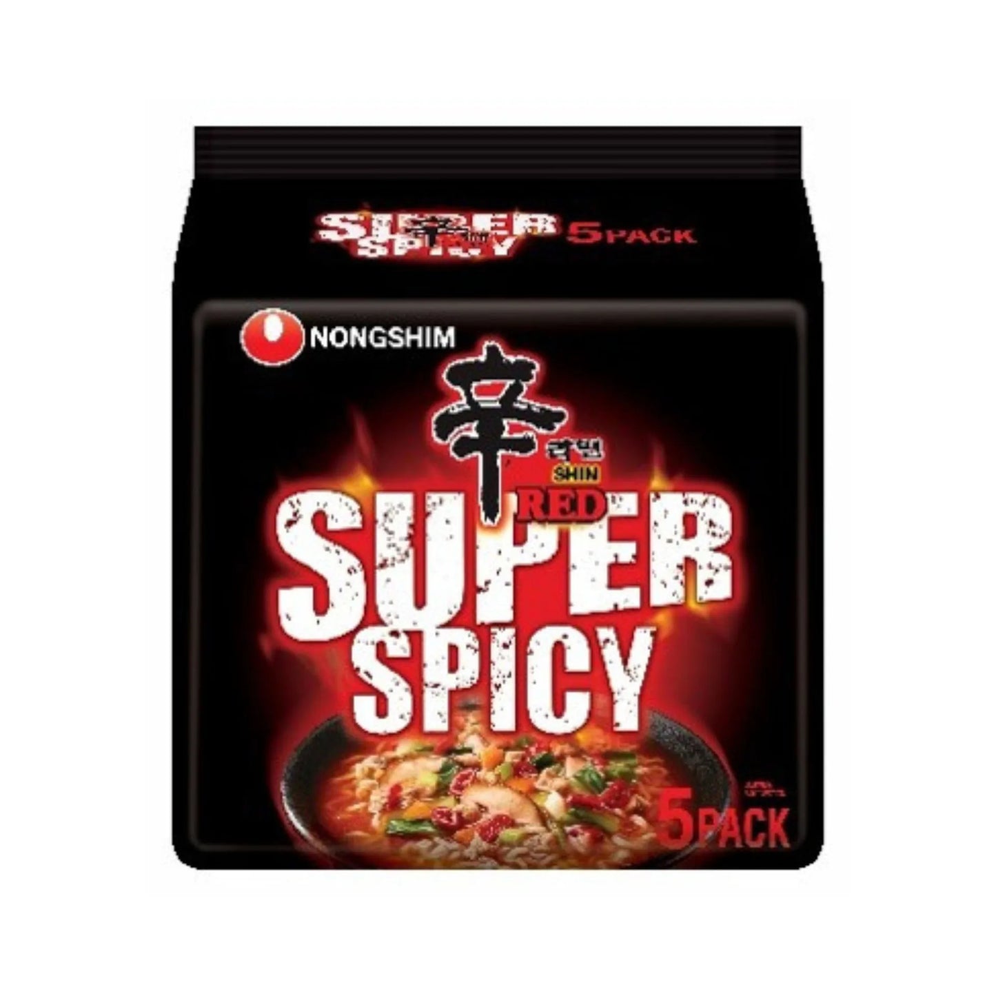 Nongshim Shin Red Super Spicy Noodles 5 x 120 gr