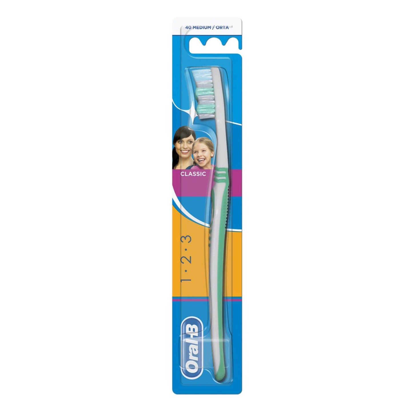 Oral-B 1-2-3 Blue & Medium Toothbrush