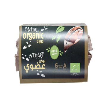 Orvital Organic Medium Grade A Free Range Eggs 6per pack