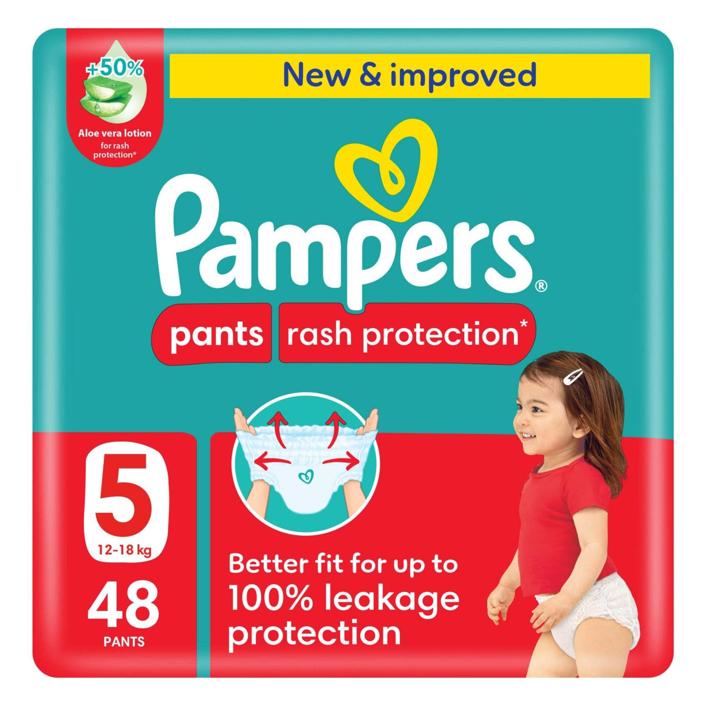 Pampers Rash Protection Baby Diaper Pants Size 5 48 per pack