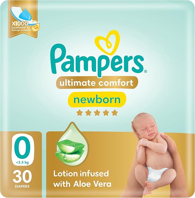Pampers Ultimate Comfort Diapers Newborn 30 per pack