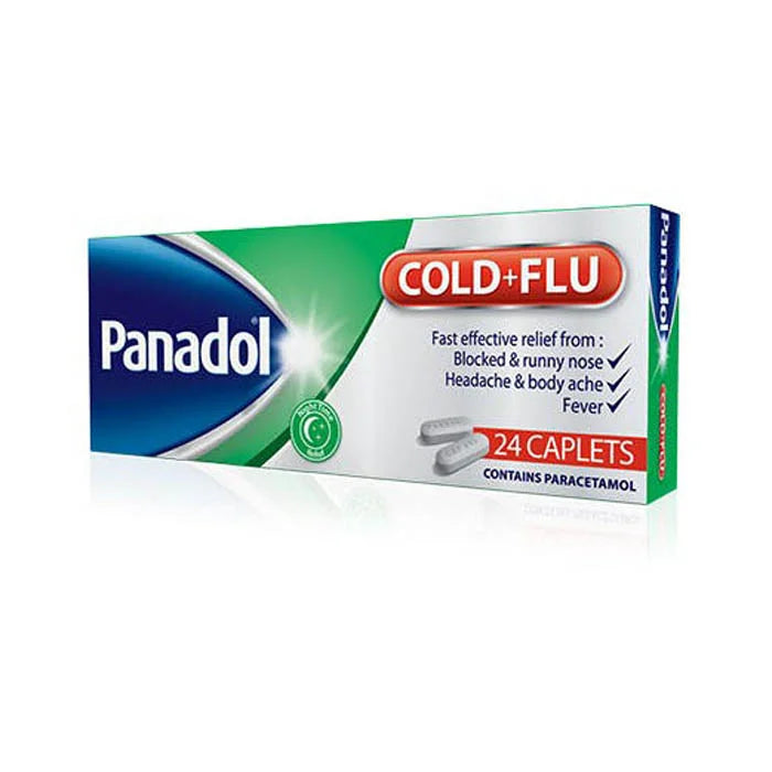 Panadol Cold & Flu 500mg Paracetamol 24 tablets