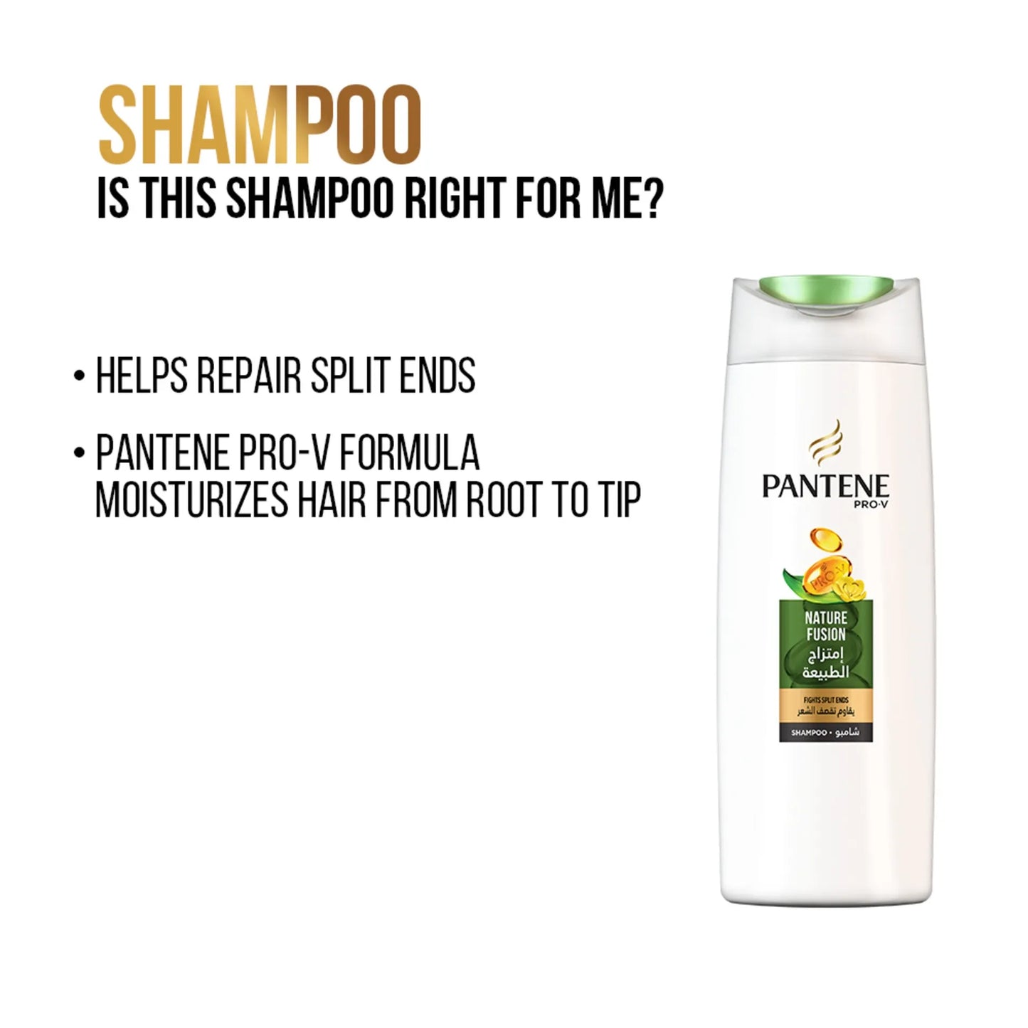 Pantene Pro-V Nature Fusion Shampoo for Split Ends 180 ml
