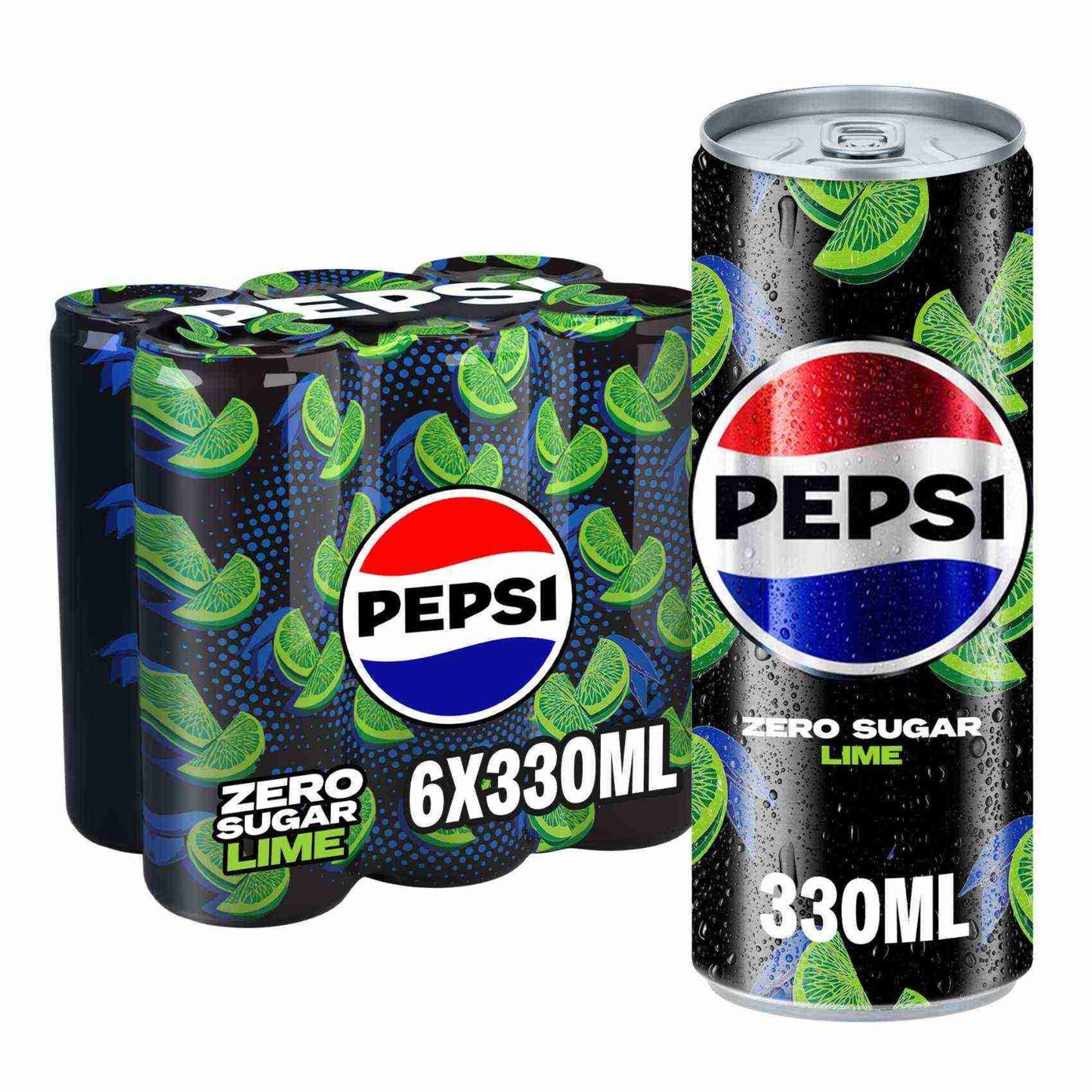 Pepsi Zero Sugar Cans Lime Flavor 6x330 ml