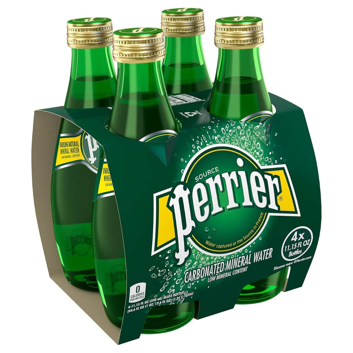 Perrier Sparkling Water Glass Bottles 4x330 ml
