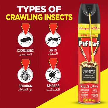 Pif Paf Easy Reach Crawling Insect Killer 500ml