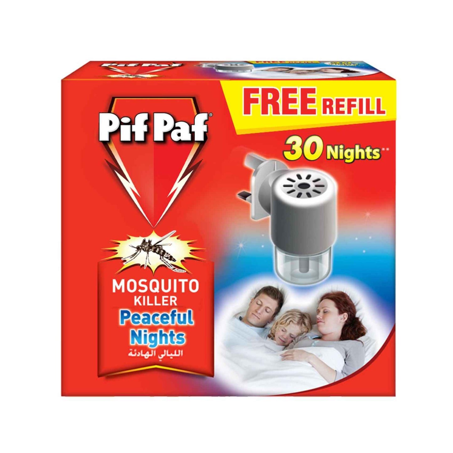 Pif Paf Mosquito Killer Liquid Electric Device Kit, 30 Nights Refill