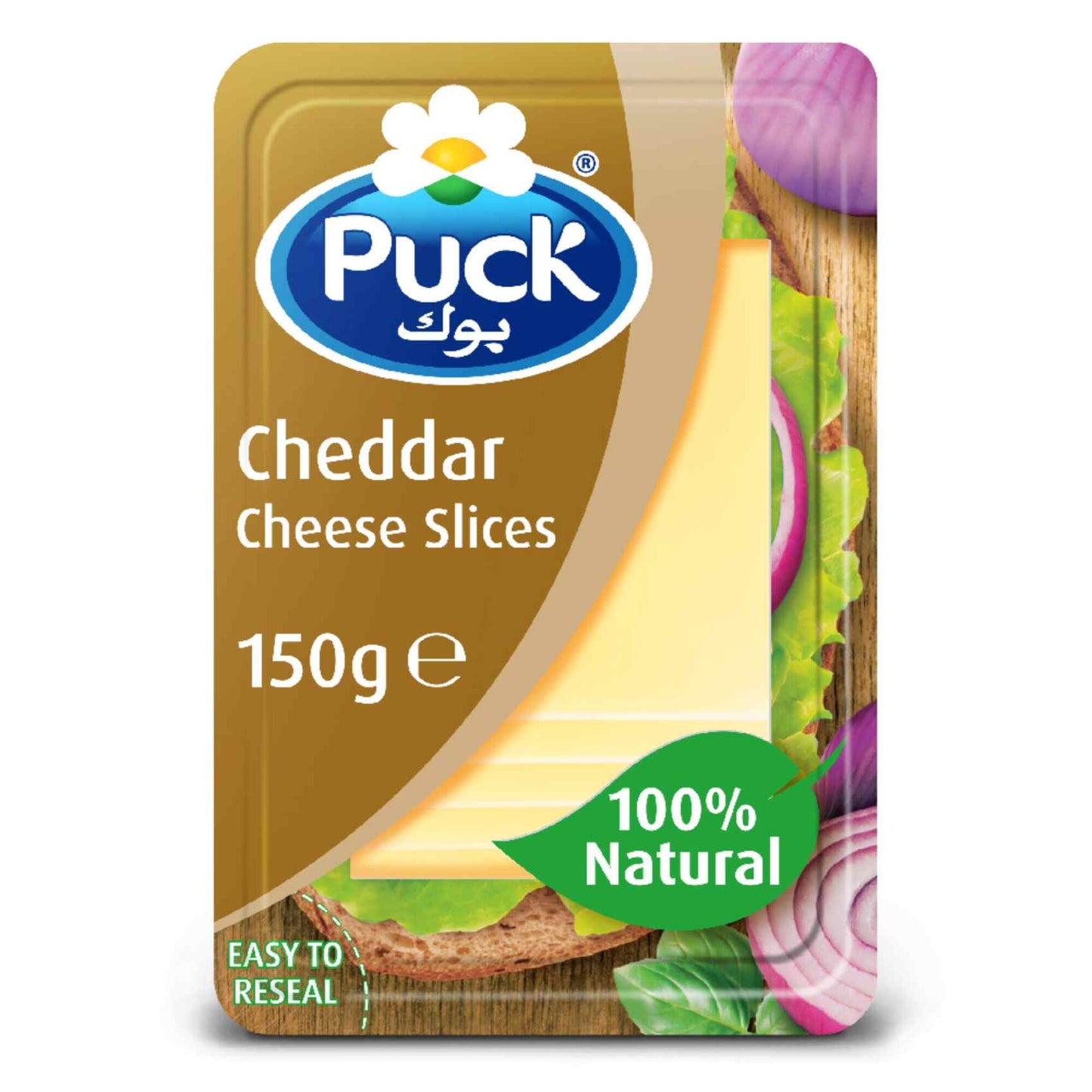 Puck Natural Cheddar Cheese (8 Slices)