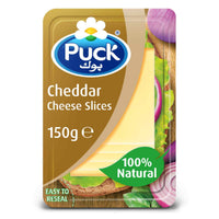 Puck Natural Cheddar Cheese (8 Slices)
