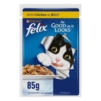 Purina Felix As Good As It Looks Wet Food with Chicken in Jelly 85 gr