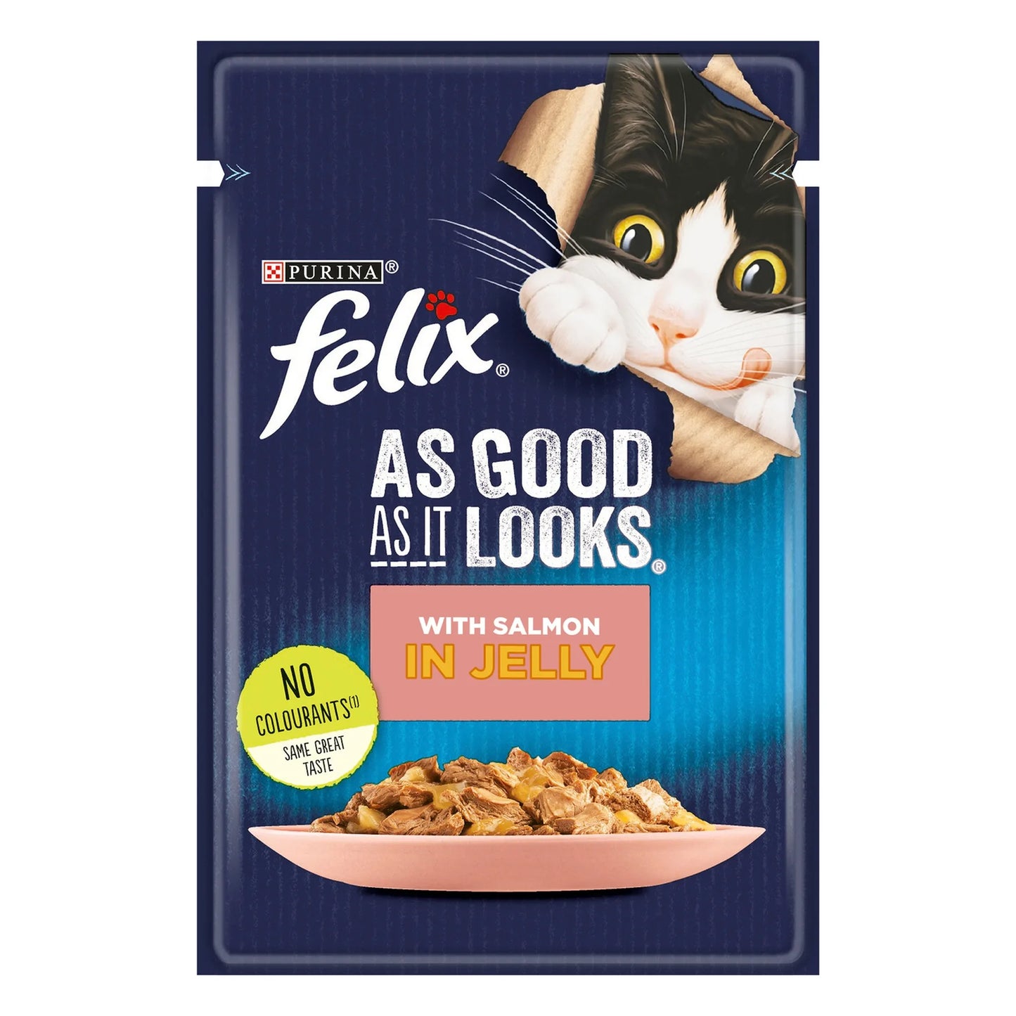 Purina Felix As Good As It Looks Wet Food with Salmon in Jelly 85 gr