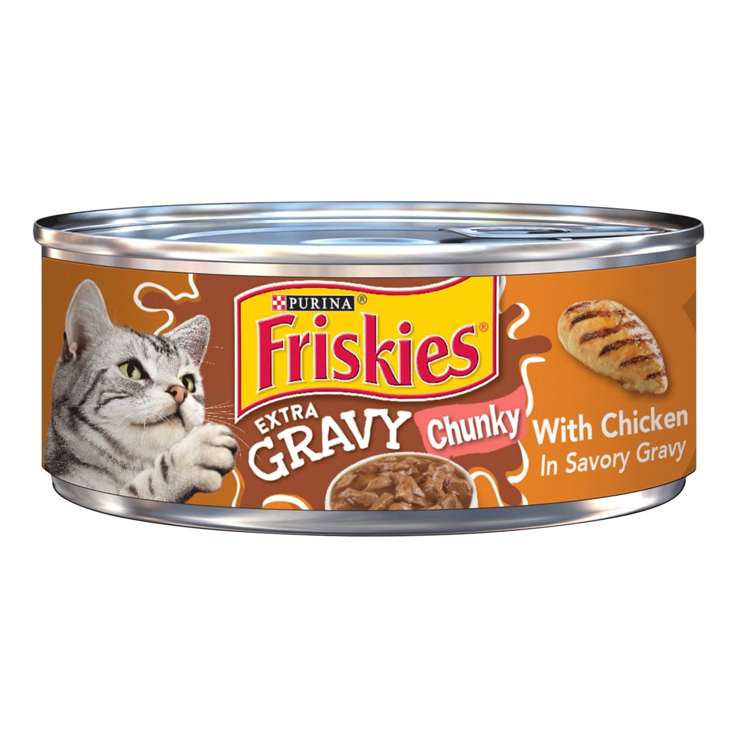 Purina Friskies Wet Cat Food Chunks with Chicken in Gravy 156 gr