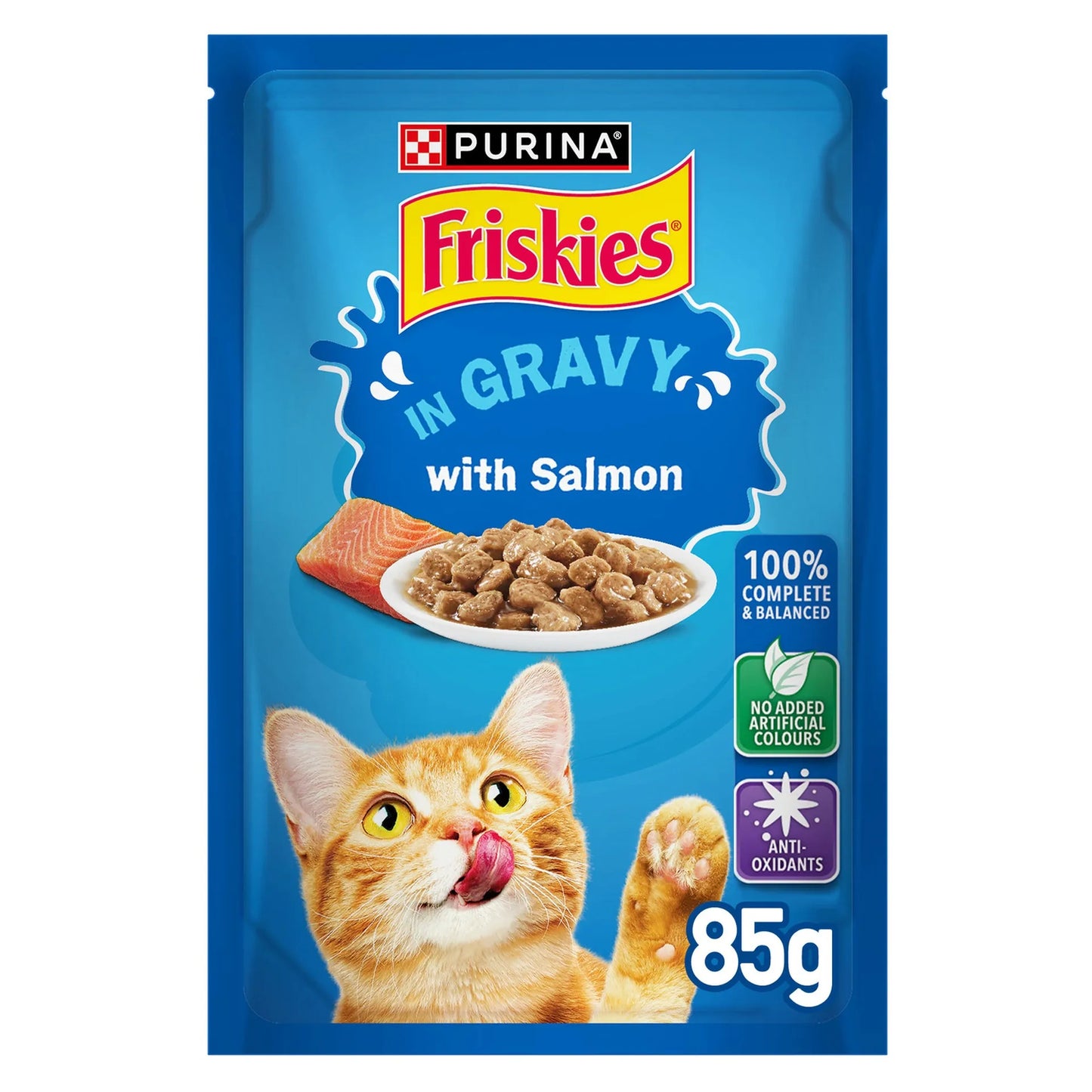 Purina Friskies Wet Cat Food with Salmon in Gravy 85 gr