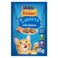 Purina Friskies Wet Cat Food with Salmon in Gravy 85 gr