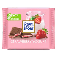 Ritter Sport Chocolate Slab with Strawberry Yogurt 100 gr