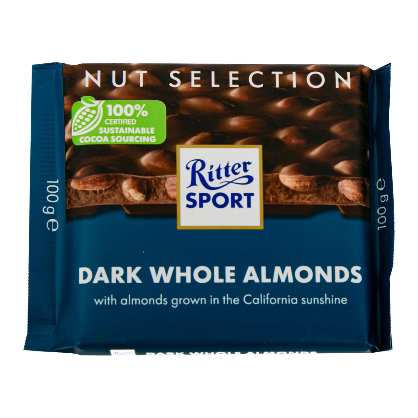 Ritter Sport Dark Whole Hazelnuts Chocolate, 100g