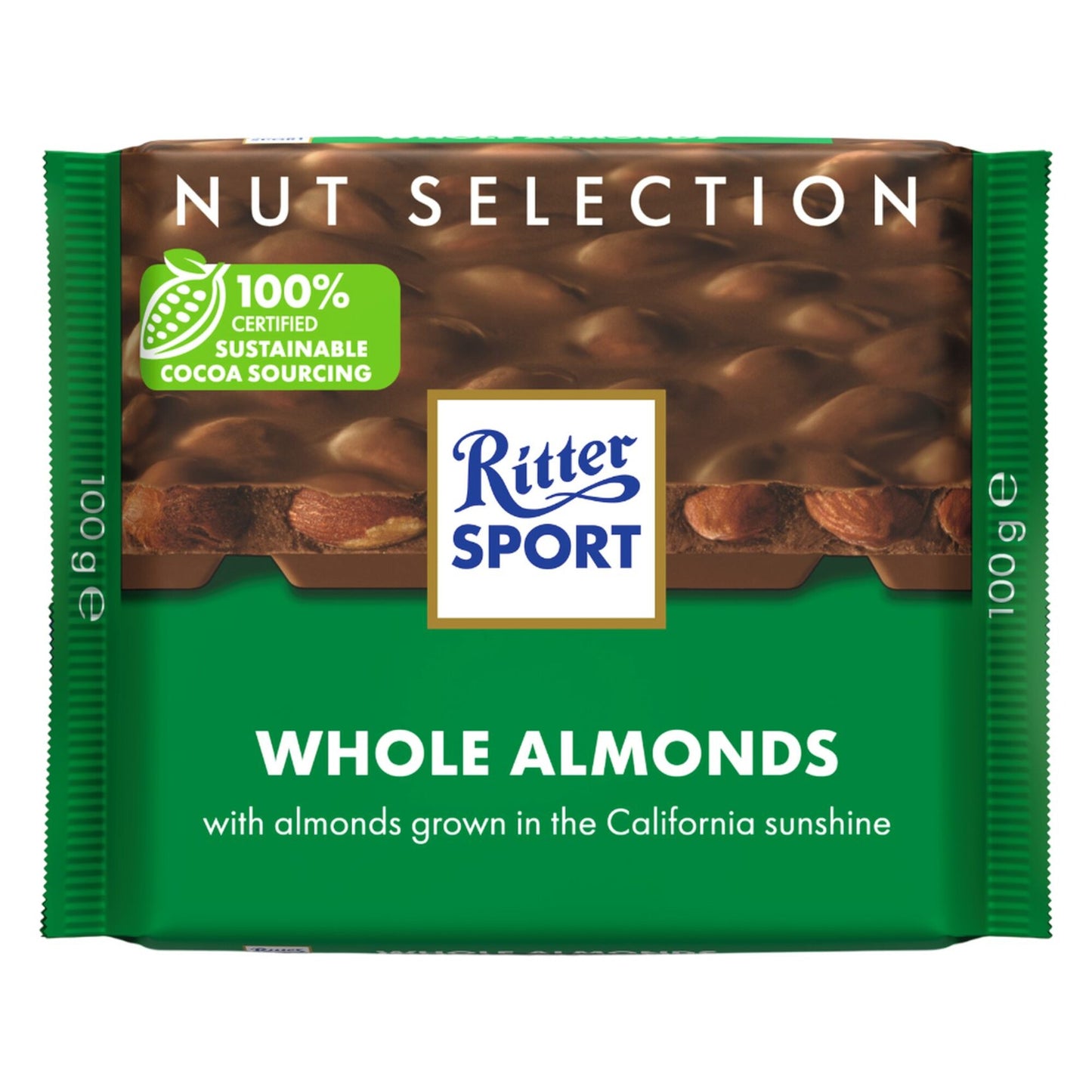 Ritter Sport Whole Almonds Chocolate, 100g