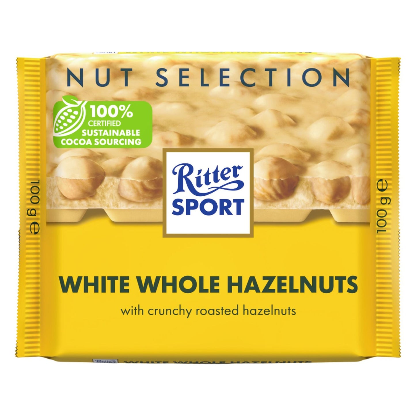 Ritter Sport Whole Hazelnuts White Chocolate, 100g