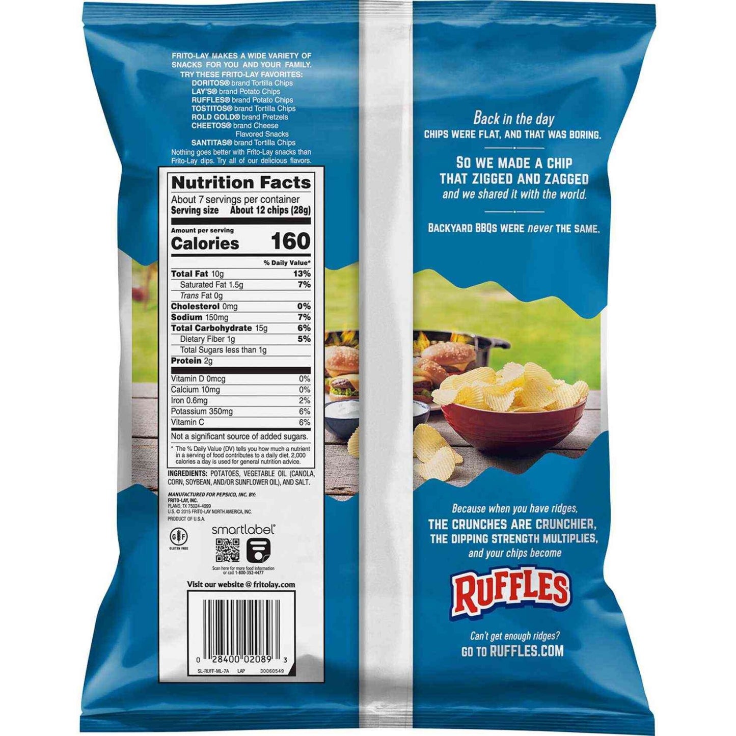 Ruffles Original Potato Chips 184.2 gr