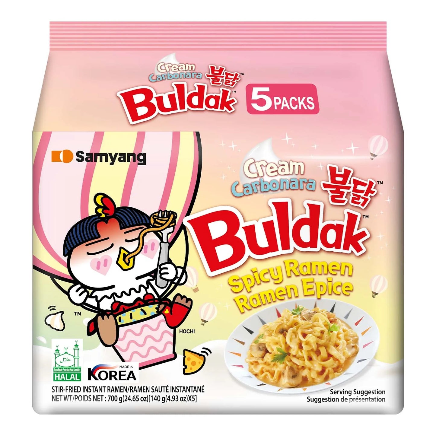 Samyang Buldak Instant Cream Carbonara Ramen 5 x 140 gr