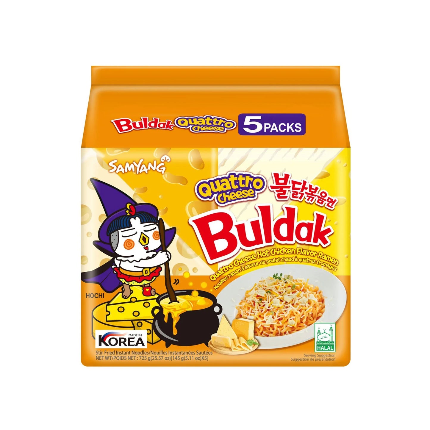 Samyang Buldak Instant Ramen Noodles Quattro 5 x 145 gr