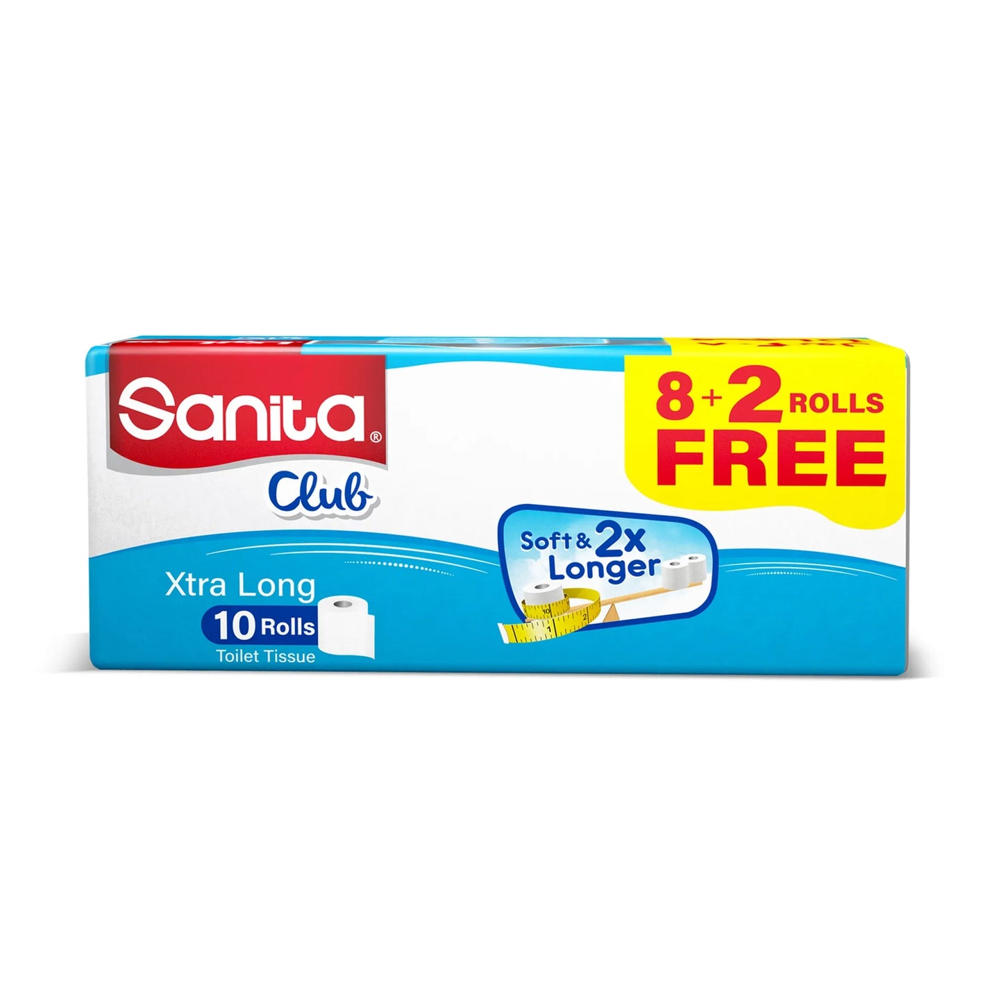 Sanita Club Extra Long Toilet Rolls 2ply 10 x 360 tissues