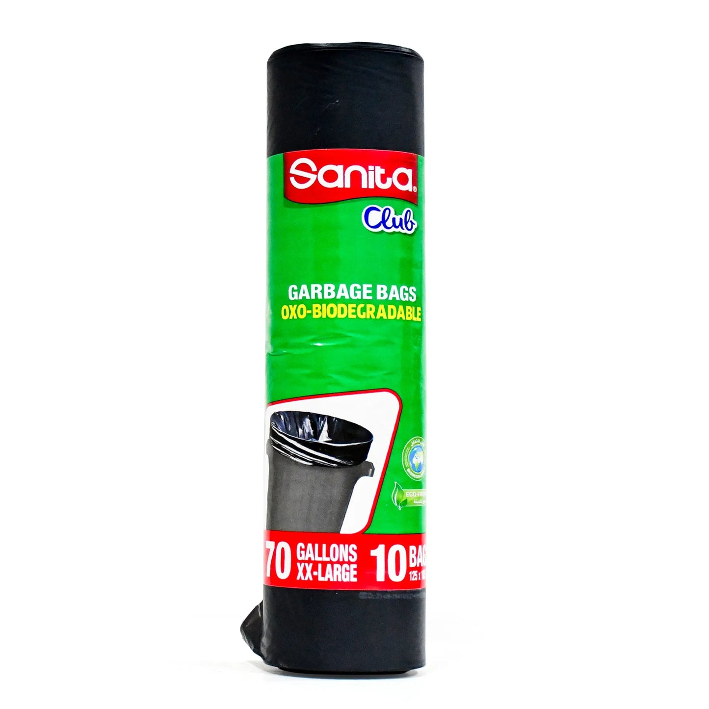 Sanita Club Oxo-Biodegradable Garbage Bags 70 Gallons XX-Large Size