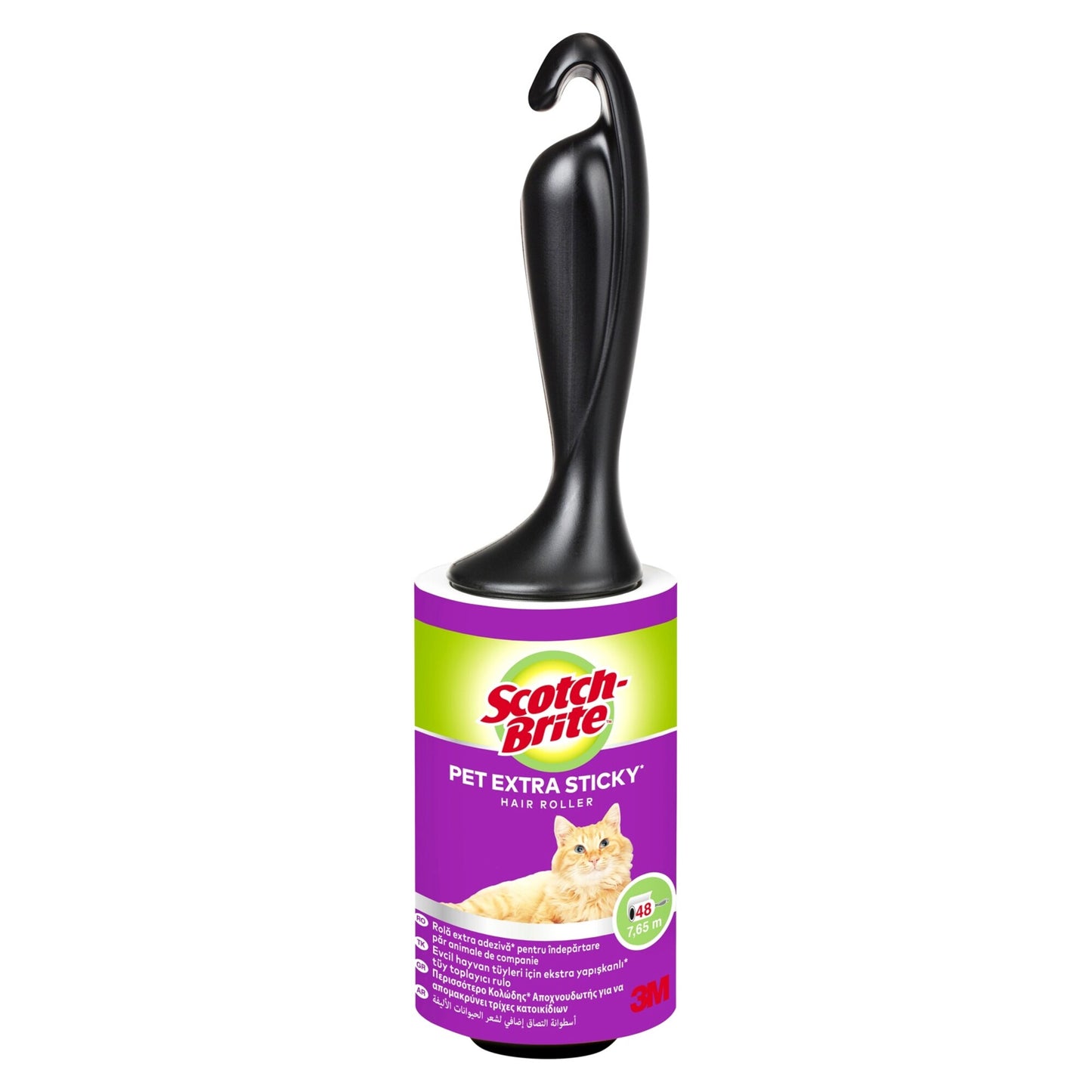 Scotch-Brite Black Extra Sticky Pet Hair Roller (48 Sheets) 1 pcs