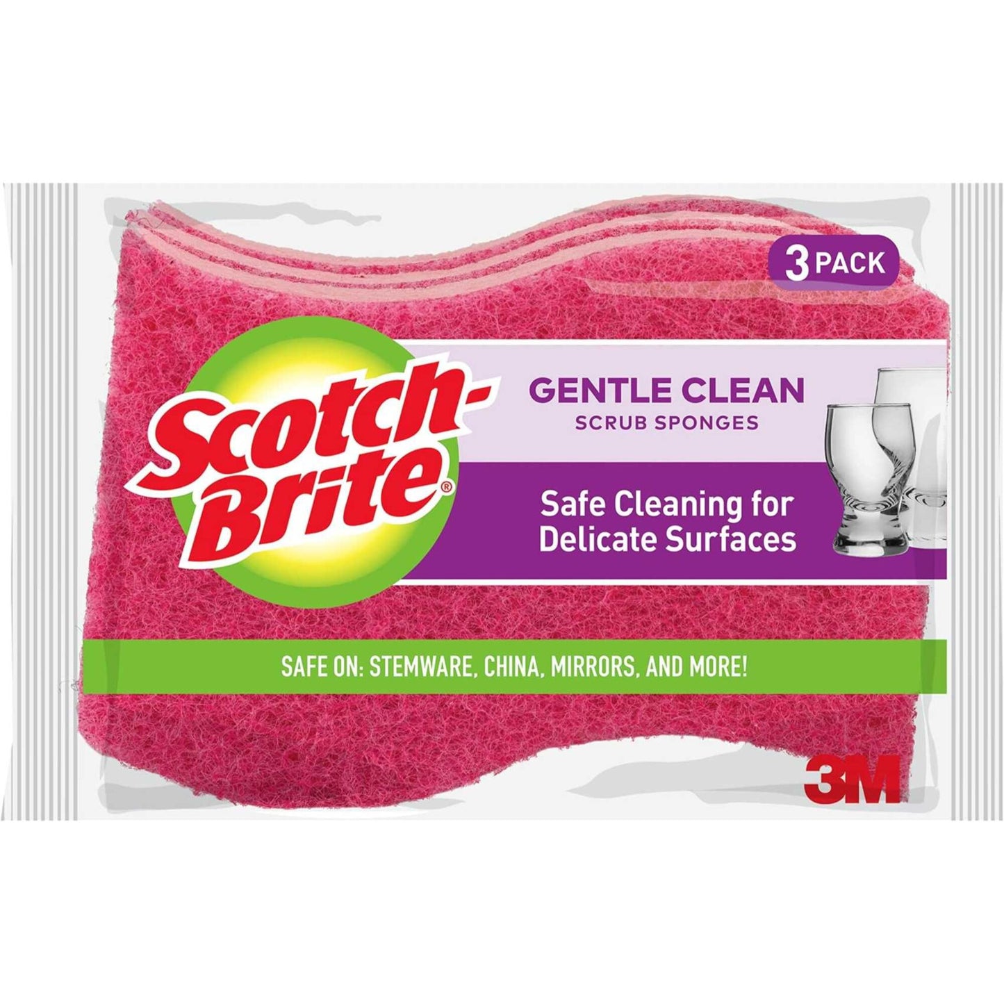 Scotch-Brite Delicate Care Non-Scratch Scrub Sponge 3 Pcs