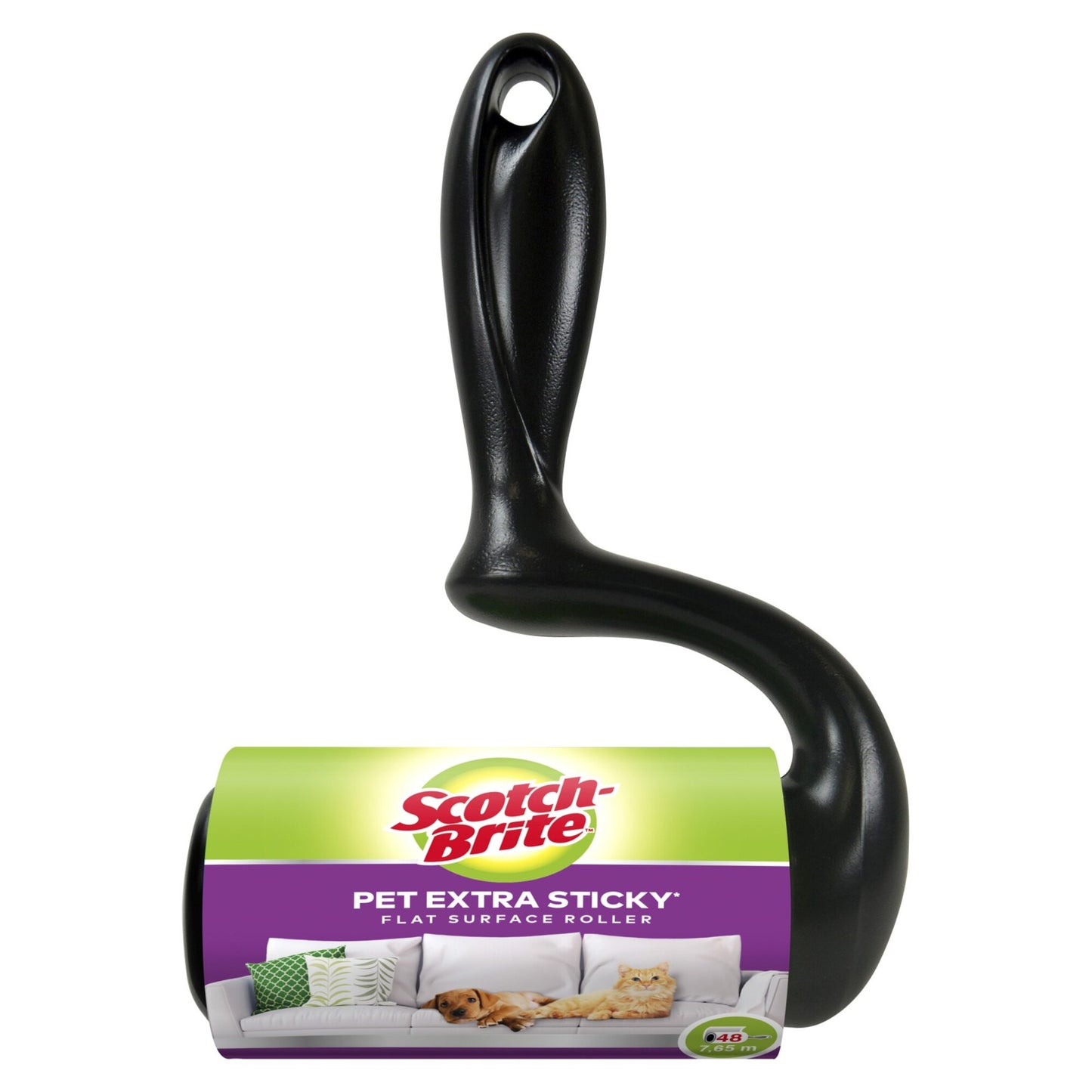 Scotch-Brite Pet Extra Sticky Flat Surface Roller Black