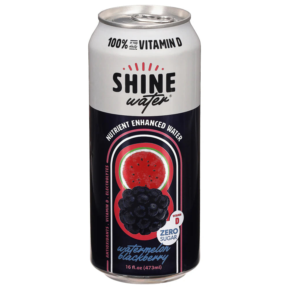 Shine Water Watermelon & Blackberry Flavor with Vitamin D, Electrolytes & Antioxidants 473 ml