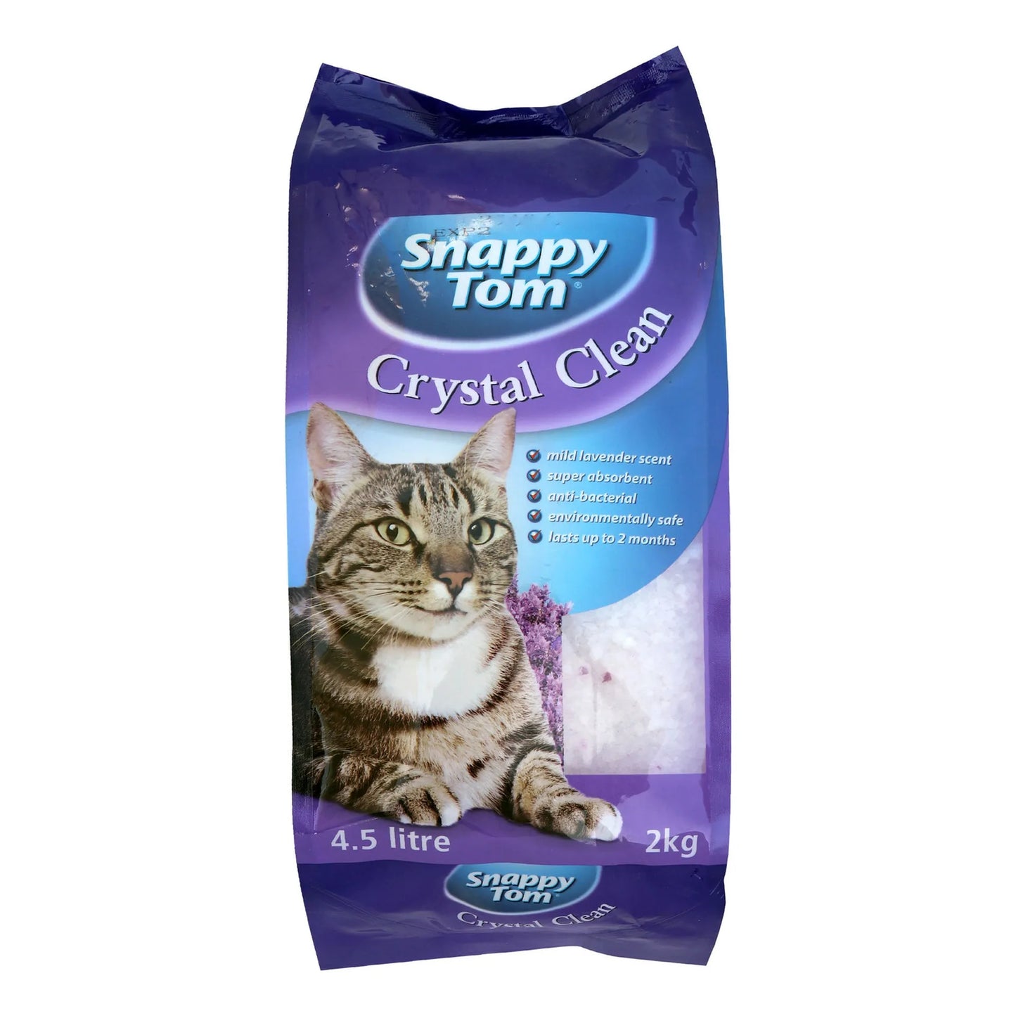 Snappy Tom Crystal Clean Cat Litter Lavender Scent 2 kg