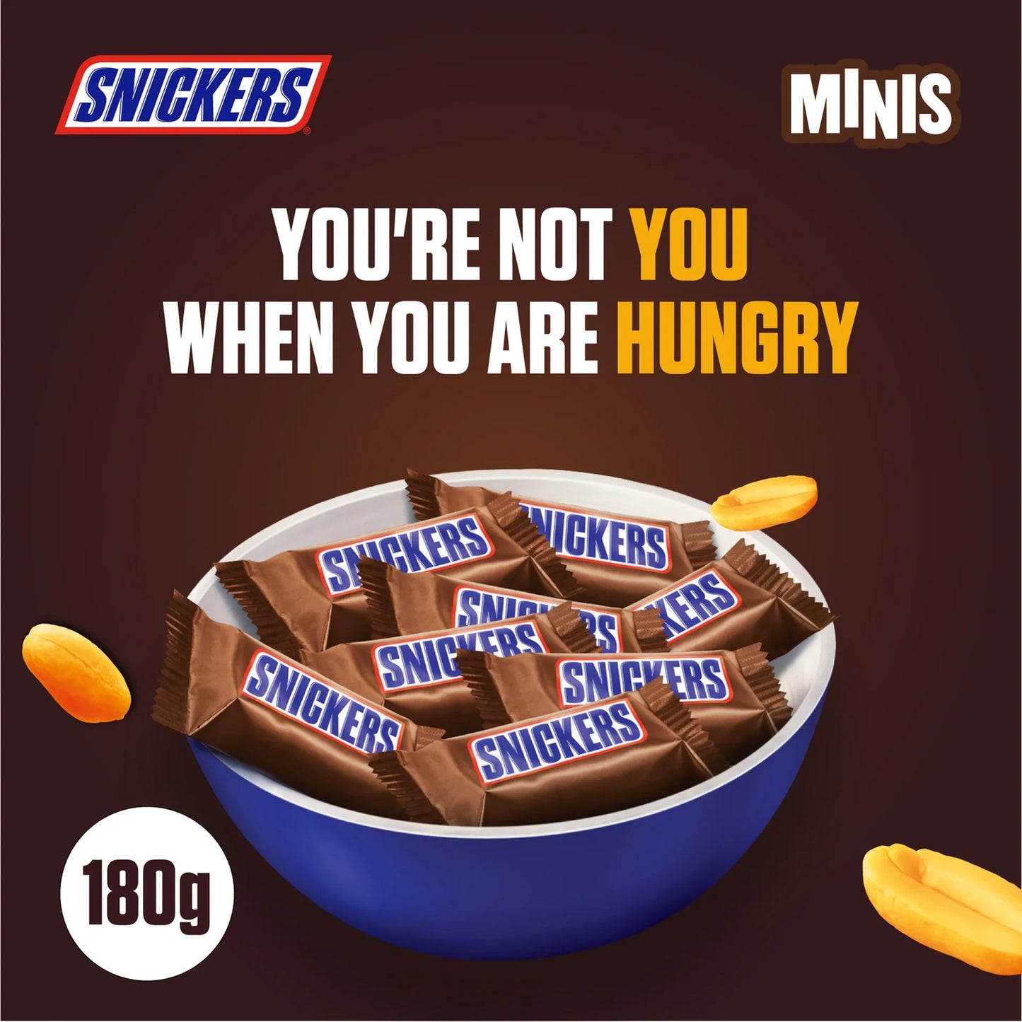 Snickers Minis Chocolate Bars Filled with Caramel & Peanuts 180 gr