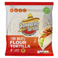 Sombrero Large 10 Inch Tortilla Wraps (6 Pieces) 360 gr