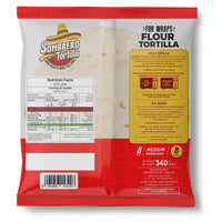 Sombrero Medium 8 Inch Spicy Tortilla Wraps (8 Pieces) 340 gr