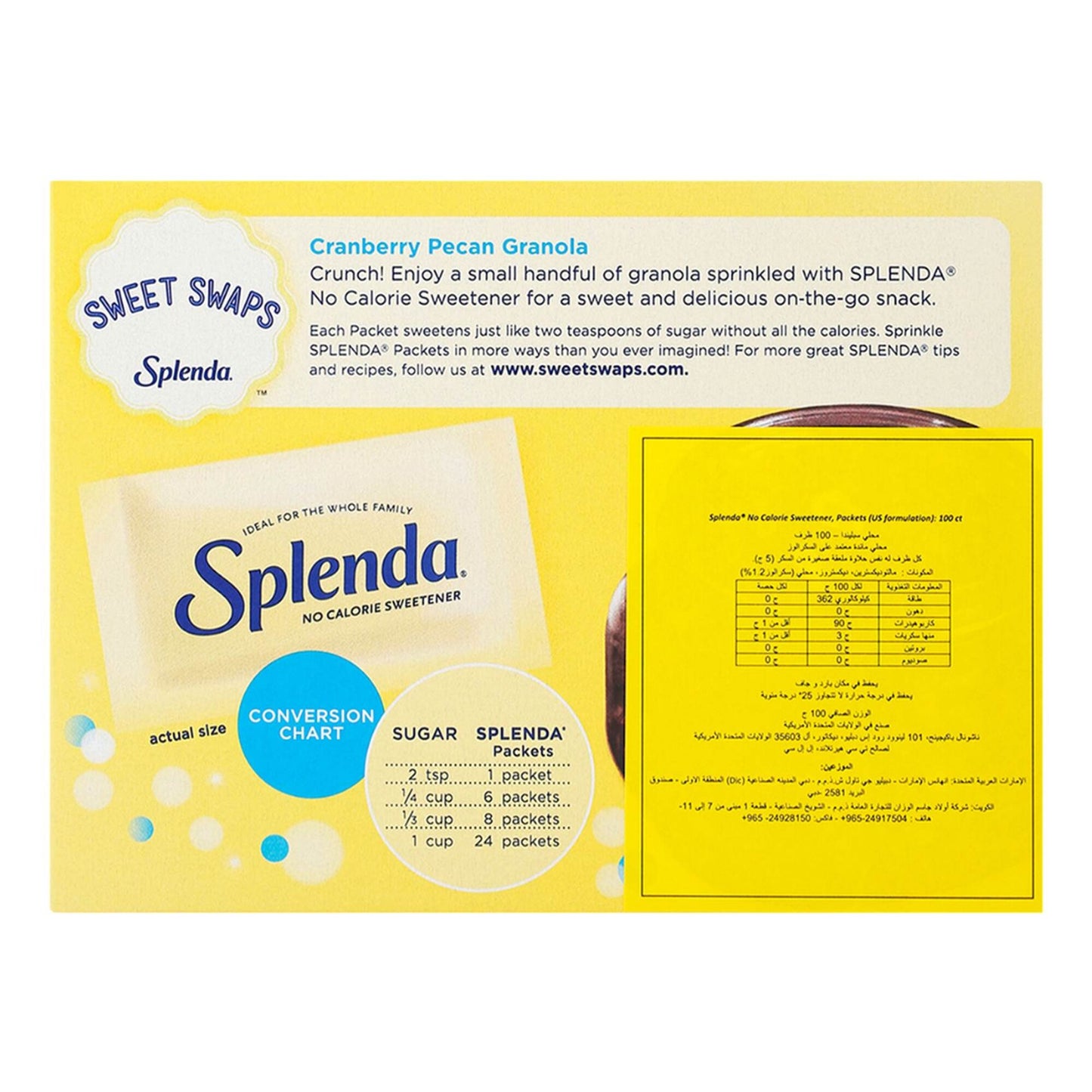 Splenda Zero Calorie Sweetener (100 Sachets) 100 gr