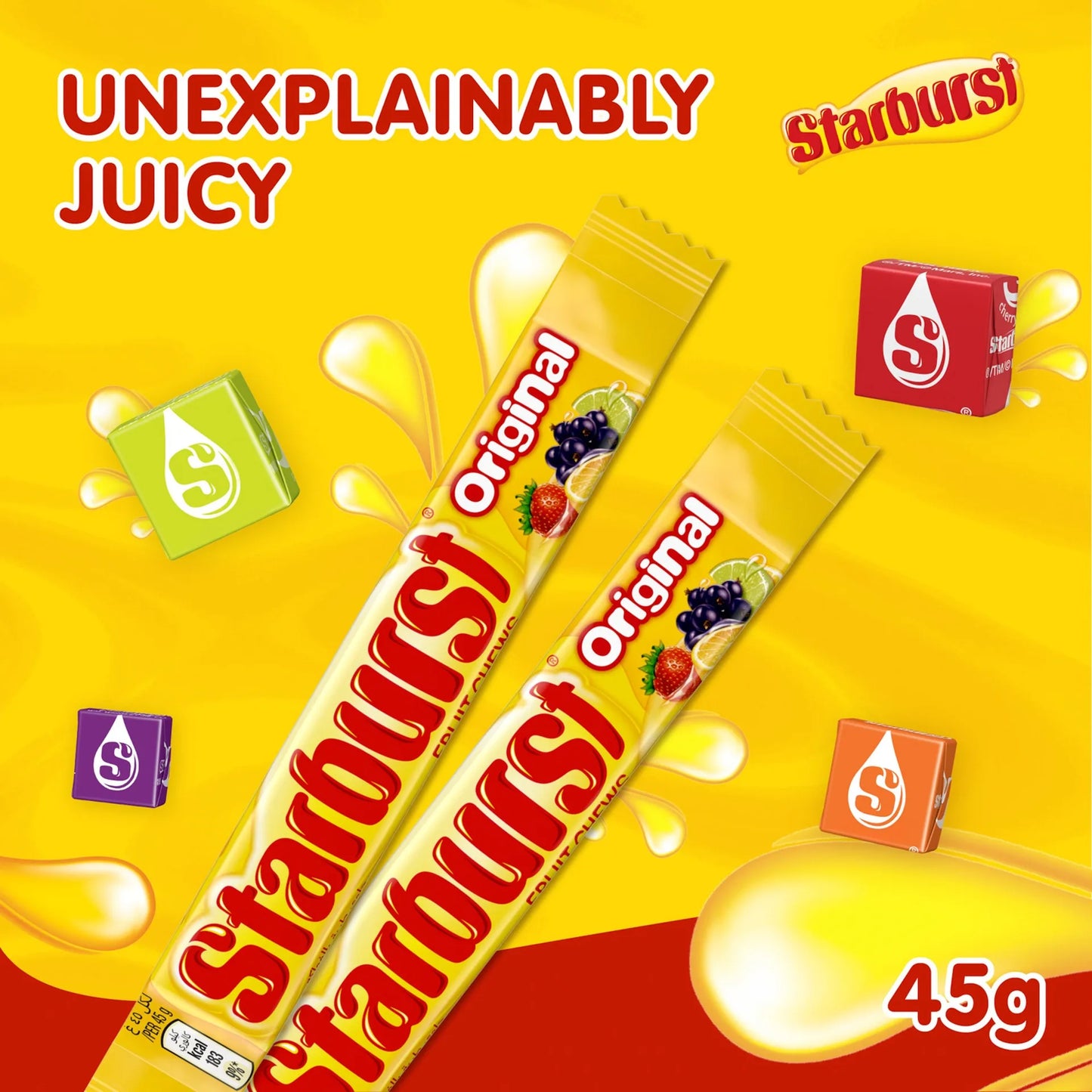 Starburst Original Soft Candies Fruit Flavor 45 gr